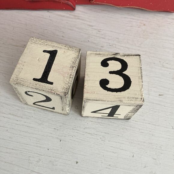 Ashland Christmas Reindeer Advent Countdown Calendar Holiday Red Wooden Decor - Picture 5 of 5